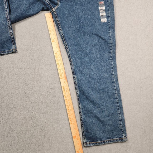 Levis 514 Straight Fit Jeans 42x30 Blue Straight Stretch Denim Pants Workwear - Picture 10 of 12